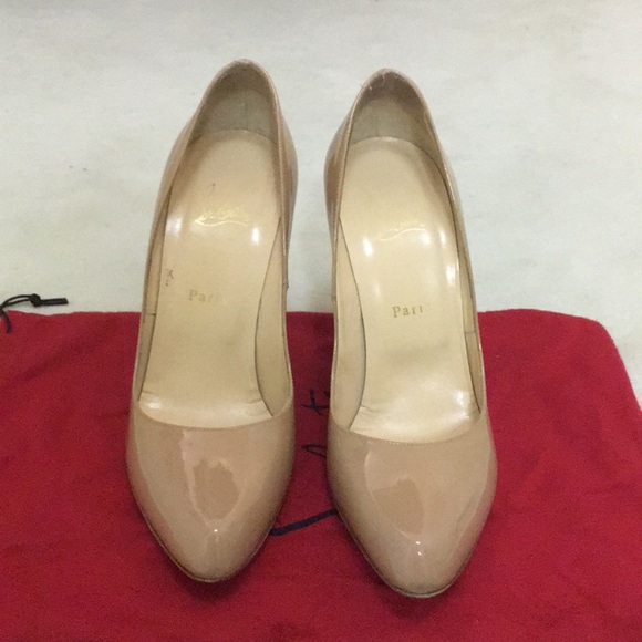 Louboutin nude patent leather pump - Picture 5 of 5